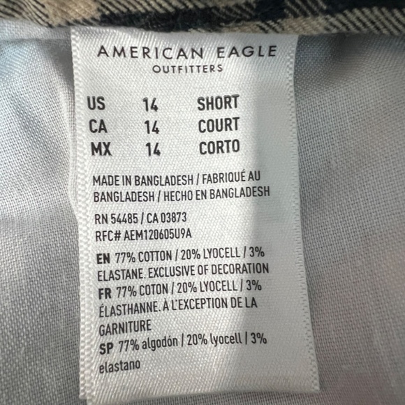 American Eagle Dark Academia Indie Chic Boho Twee Plaid Ankle Pants Womens Sz 14 - Picture 8 of 11